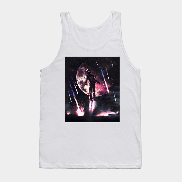 Meteor Shower Apocalypse Tank Top by AnAzArt